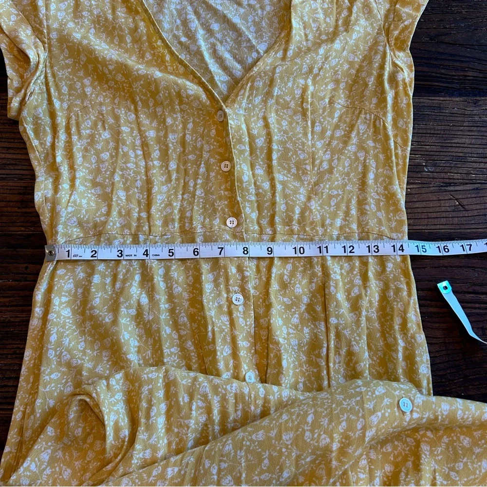 Skylar + Madison | Yellow Floral Maxi Dress M - Picture 4 of 11